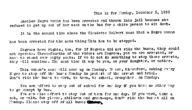 Rosa Parks's bus boycott