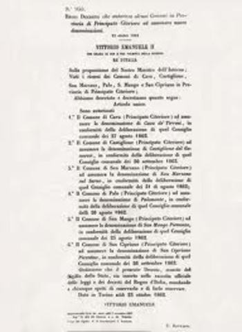 Il regio decreto