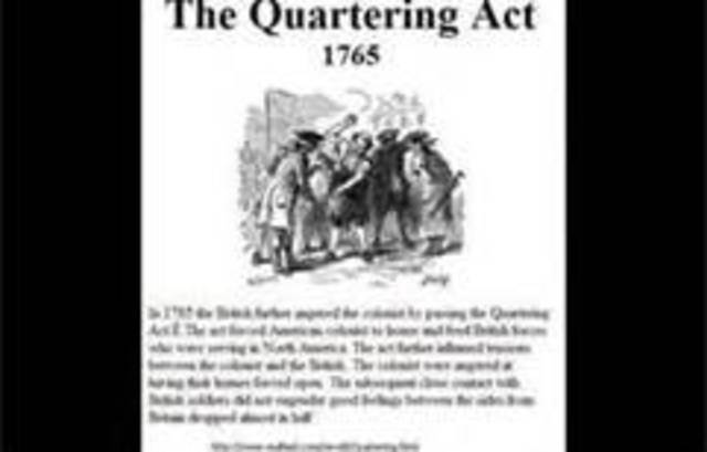 Quartering Act Was Passed