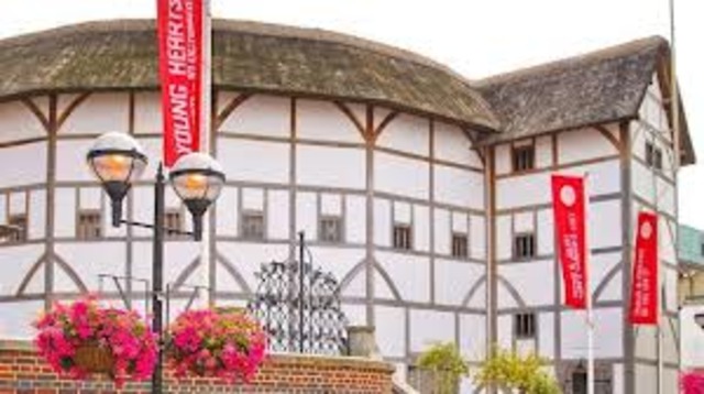 the company built the Globe theater