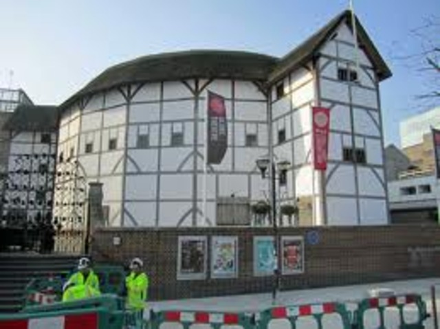 The Globe theater is burned down