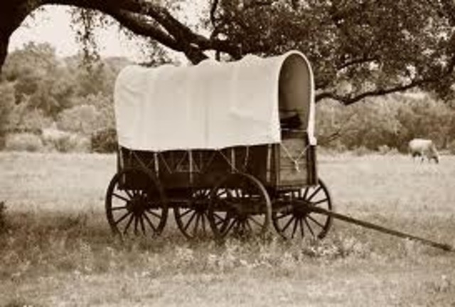 The first wagon reaches California.
