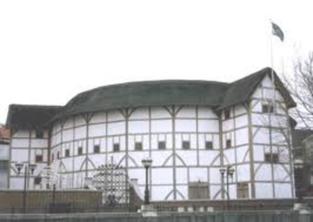 The second Globe Theatre was built