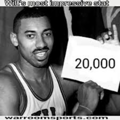 Wilt Chamberlin scores a NBA record 100 Points in a game vs. New York.