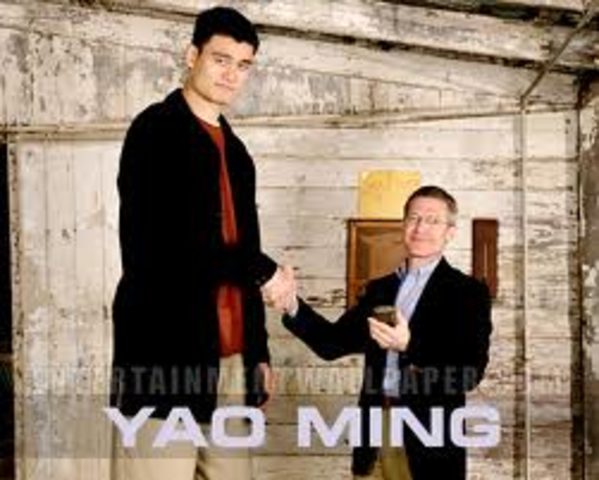 the Houston Rockets Draft Yao Ming to be the first #1 overall pick to never play College ball in the US.