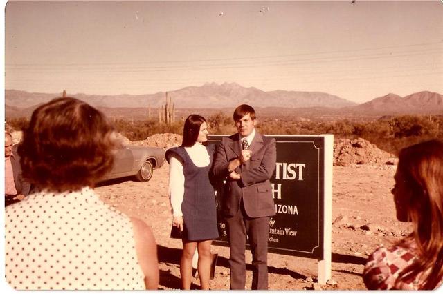 Ground breaking for first church building