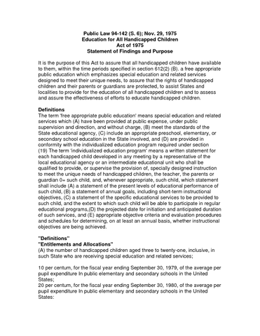 Public Law 94-142