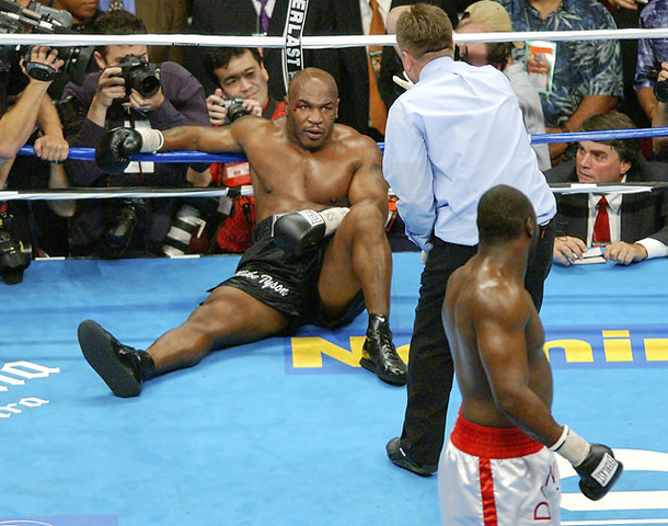 Mike Tyson was knocked out in the fourth round
