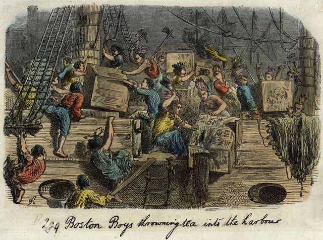 The Boston Tea Party.
