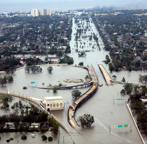 flooded houses