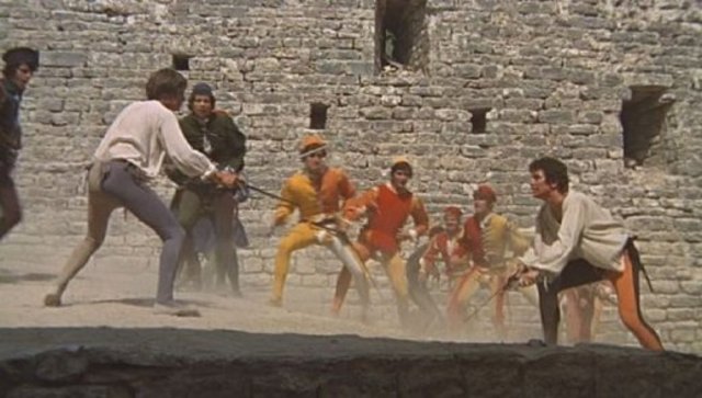 The fight in the beginning scene.