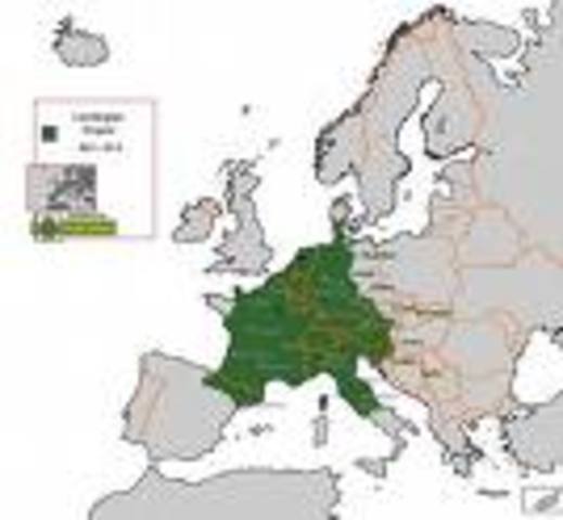 Treaty of Verdun divides Carolingian lands.