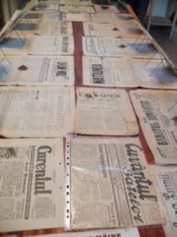 Primul  ziar tipărit