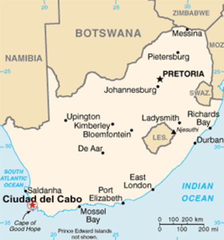 Arribada a la Ciutat del Cap (Sudàfrica)