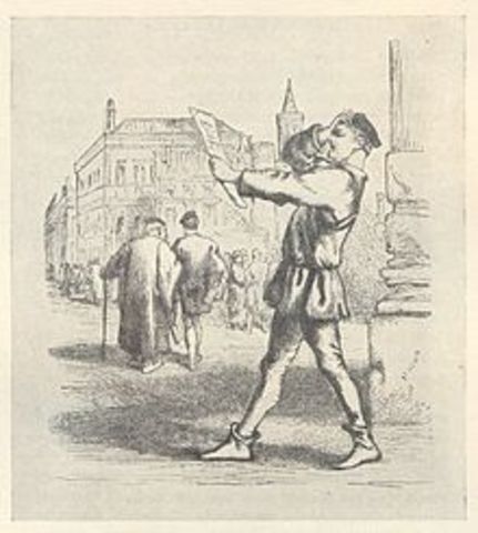 Capulet Servant Asks Romeo for assistance