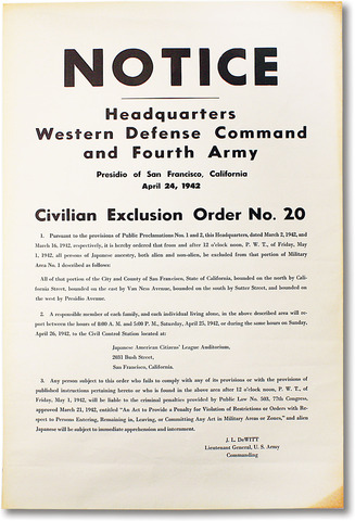 First Civilian Exclusion Order