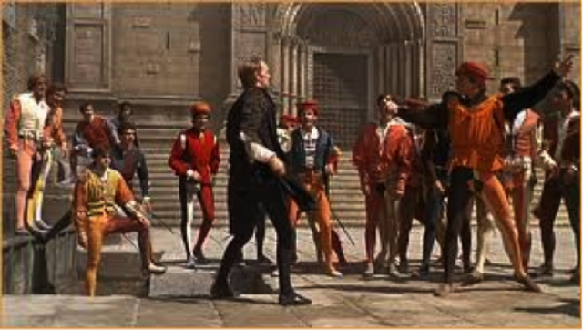 Romeo and Tybalt fight