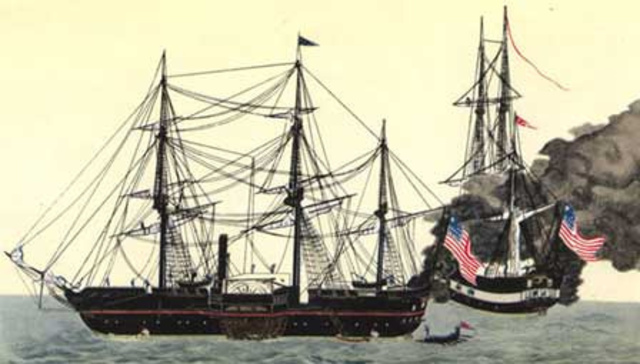 Commodore Perry enters Tokyo Harbor