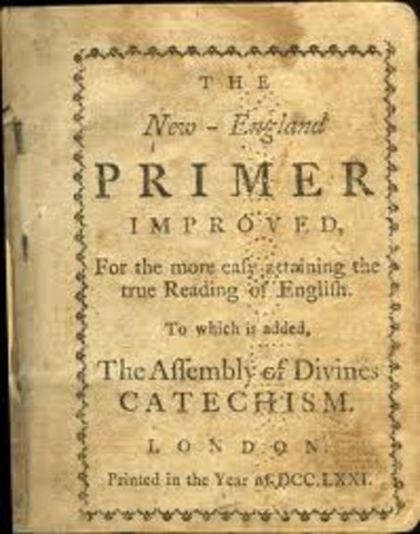 The New England Primer -90 pgs- 2.5" x 4.5" - oak covers