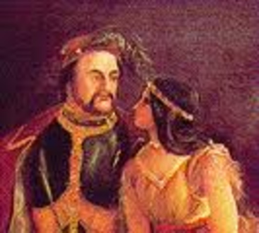 John Rolfe and Pocahontas