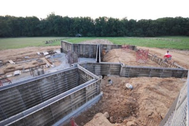 Began construction on new house