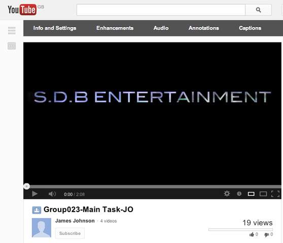 Final Upload to YouTube