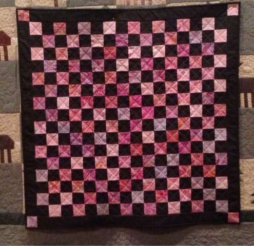 Pink and Black quilt done