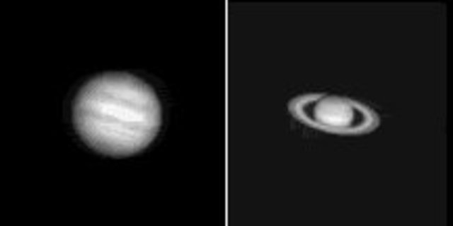 Observed the overlapping of Satern and Jupiter