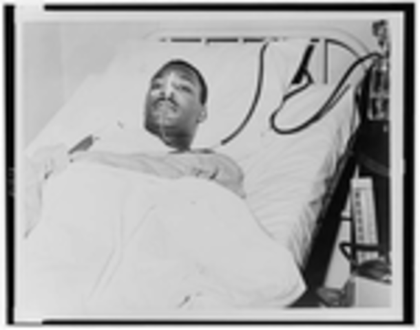 Breaking News: Civil Rights leader stabbed at book signing!!!