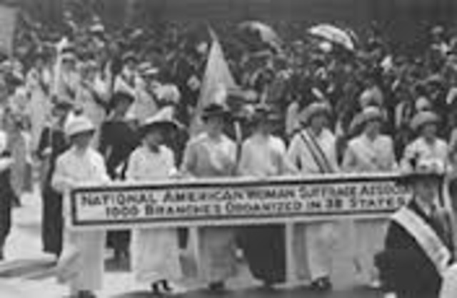 The National American Woman Suffrage Association (NAWSA) was formed.