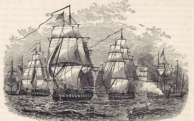 Commodore Perry enters Tokyo Harbor