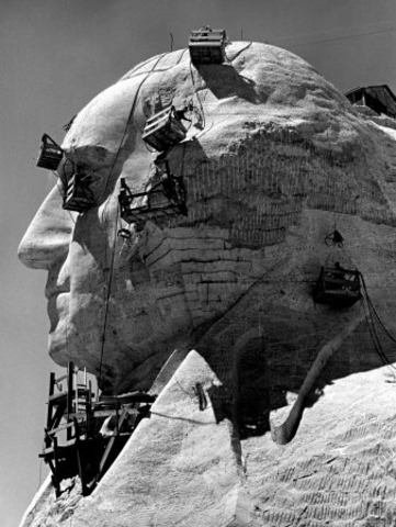 Mount Rushmore Construction Begins