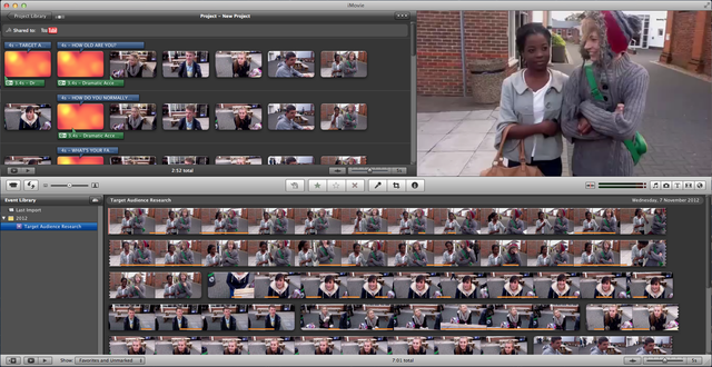 Used iMovie to edit our preliminary task