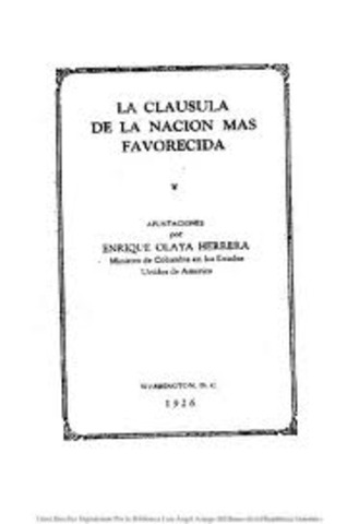 CLAUSULA DE LA NACION MAS FAVORECIDA