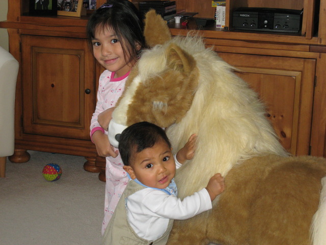 Me and Jayden playing in the family room