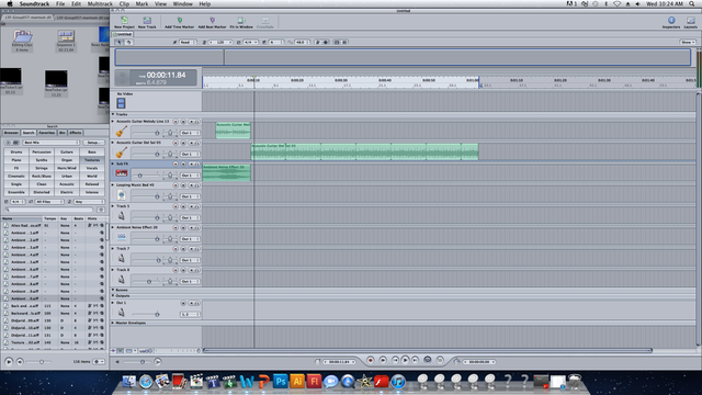 Started development of sound track on 'SoundTrack'