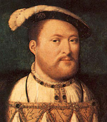 King Henry VIII Takes the thrown