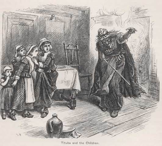 Betty Parris, Abigail Williams, and Ann Putnahm get bewitched