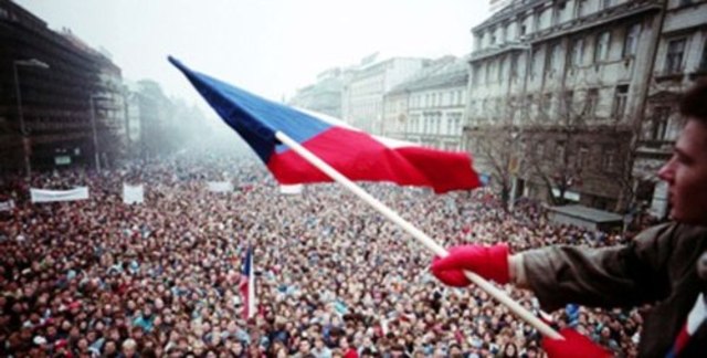 Start of Czechoslovakia's "Velvet Revolution"