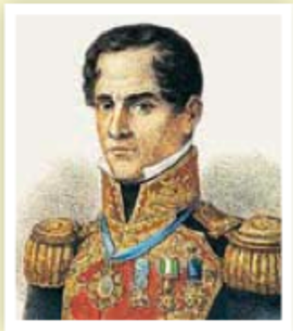 Stephen Austin meets with Mexican President Santa Anna