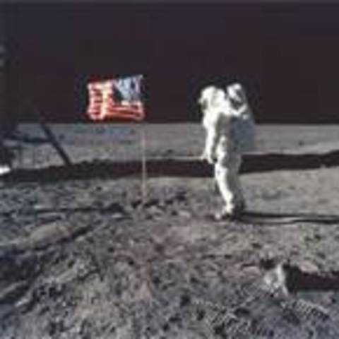 Human on the moon by USA