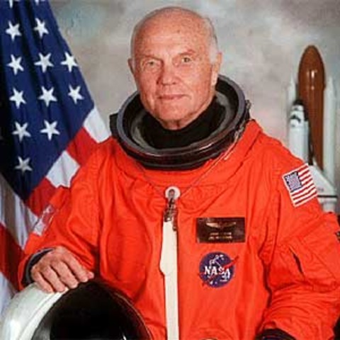 John Glenn first person to orbit Earth