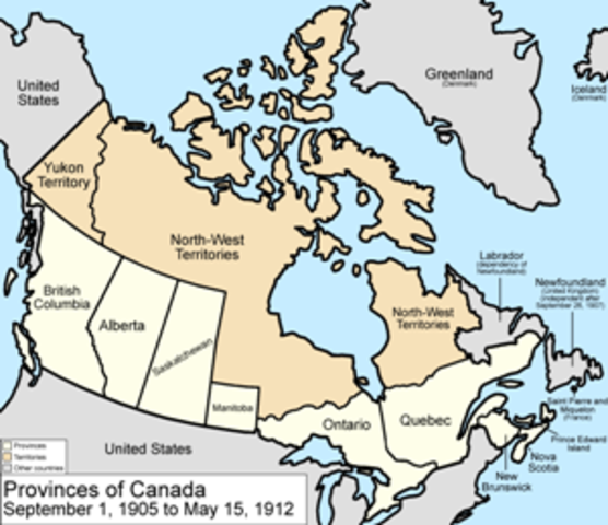 Provinces of Alberta and Saskatchewan were created