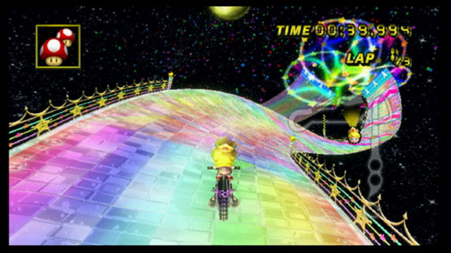 Win Rainbow Road on Mario Kart on the Hardest Level