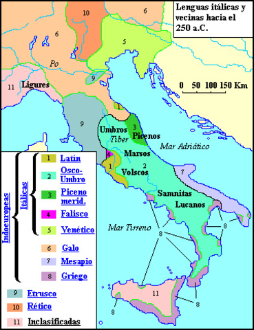 Lengua latino-falisca 450-420 a.C