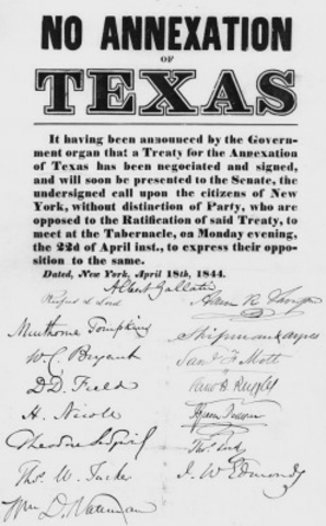 U.S. annexes Texas March 16, 1838