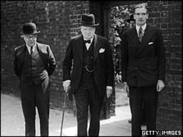 Chamberlain replaced by Churchill as British Prime Minister