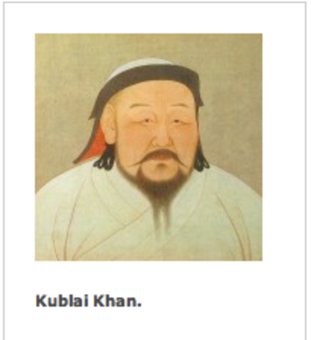 "The Polo brothers arrive at the court of Kublai Khan"