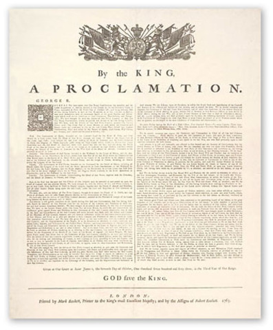 Proclomation of 1763