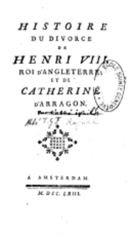 L'Histoire du Divorce d'Henry VIII (publication)